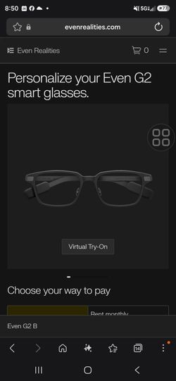 AI glasses Even G2 grey NEW