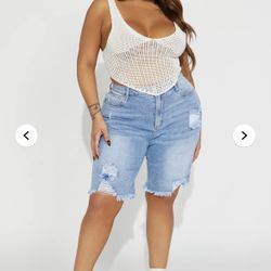 Denim Bermuda Shorts 