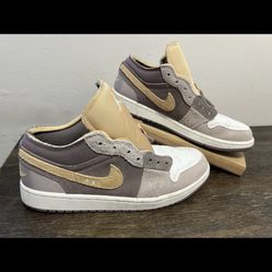 Men’s Size 9.5 Air Jordan 1 Low SE Craft “Taupe Haze” DN1635-200 NO LACES Mens