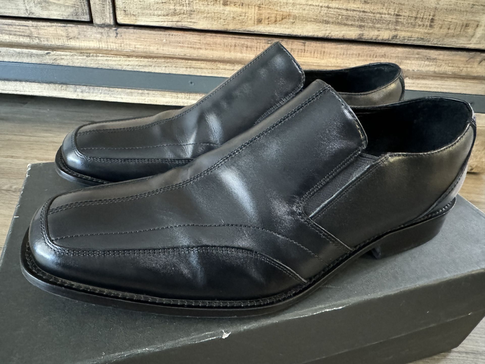 aston grey dress shoes Adayde Solid Black & Pebble Leather Oxford Mens Size 11 Men's Aston Grey Footwear |