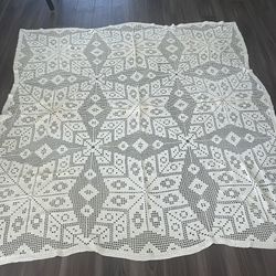 Vintage Handmade Tablecloth 