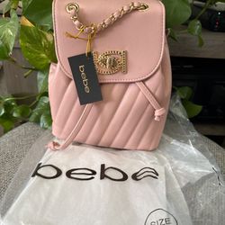 BEBE Pastel Pink Mini Backpack-BRAND NEW 