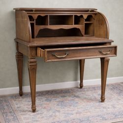 Beautiful Vintage Roll Top Secretary’s Desk
