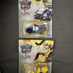 Paw Patrol the Movie True Metal Vehicle Set (Chase, Rubble)