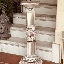 Vintage Capodimonte Porcelain Pedestal  