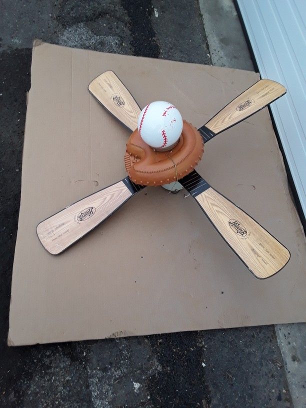 Hunter Baseball Ceiling Fan And With