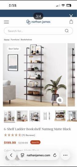 6-Shelf Ladder shelf