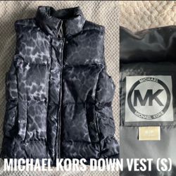 Michael Kors Women’s Leopard Print Down Puffer Vest (S/P)