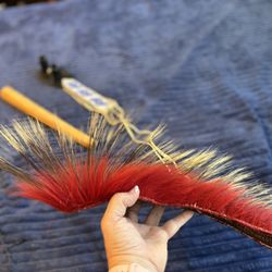 Native American head roach And Beaded Spreader