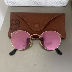 Ray Ban Pink Round Sunglasses