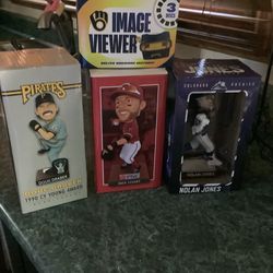 Bobbleheads and more allstadium giveaways. 1 for $15, 2for 25 or take all four items for $35.00 Doug Dranek, Zack Cozart Brewers image viewer and Jone