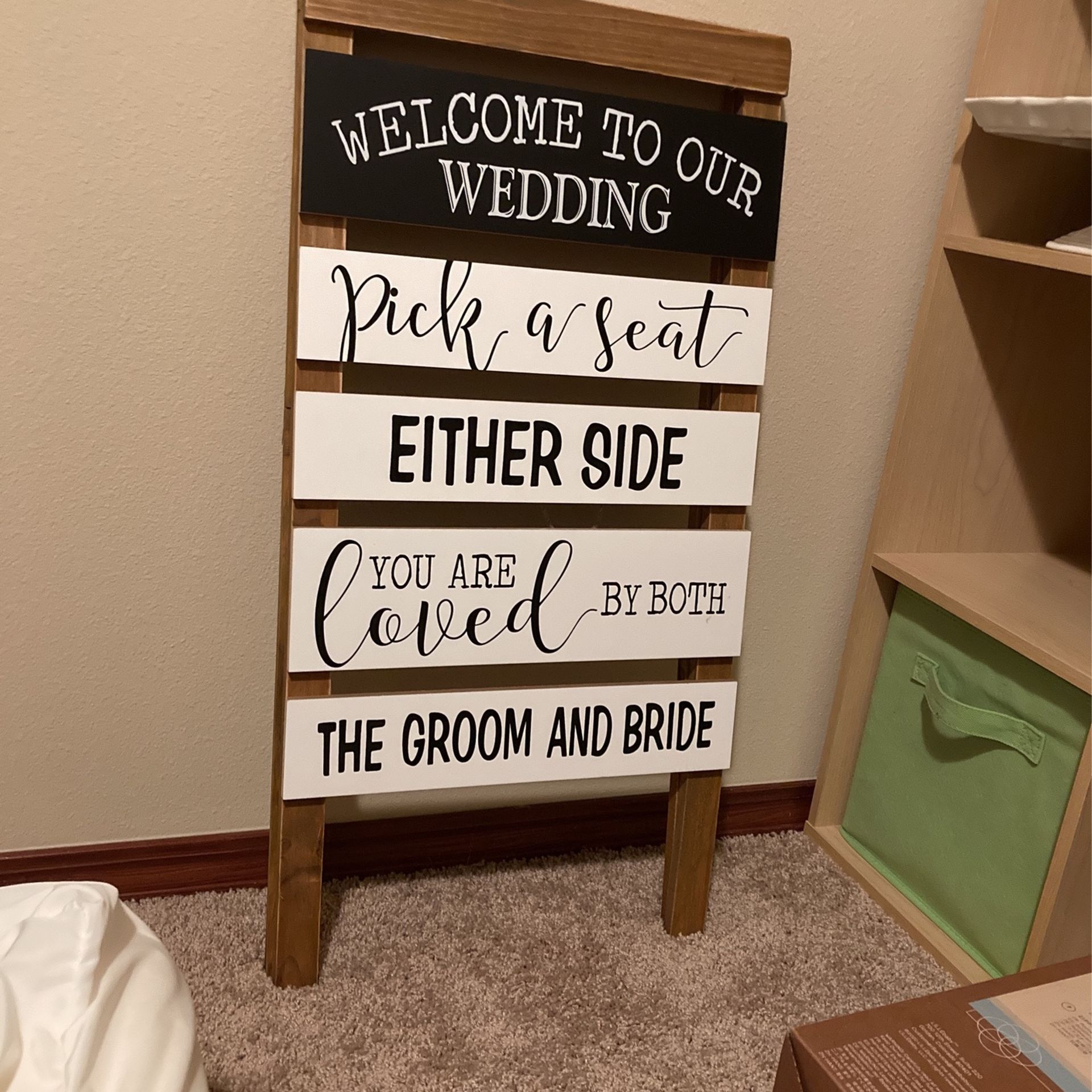Wedding Sign (Pick a Seat Not A Side)