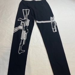 Black and white leggings in perfect condition, Waist 23”