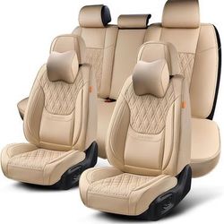 Car Seat Covers Full Set, Breathable Leather Automotive Universal Vehicle Seat Covers ⭐NEW IN BOX⭐