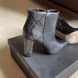 Leather  Black Saks Fifth Avenue Boots 6.5