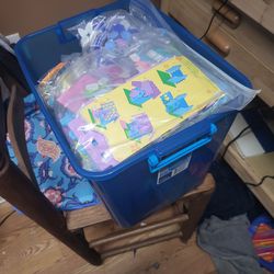 Boxes Of Foam Crafts, Pompoms And Pipe Cleaners
