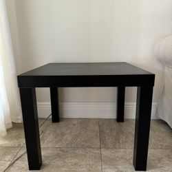 Side table, black-brown, 21 5/8x21 5/8 "