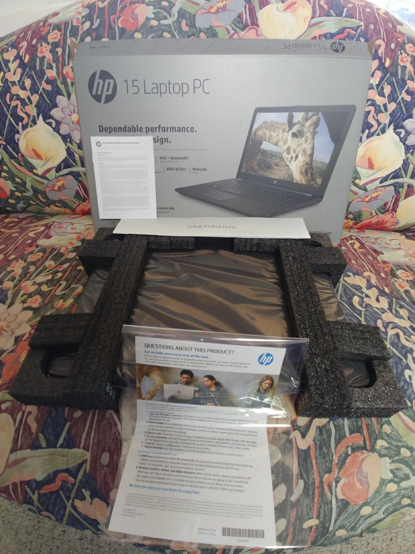 Brand new HP 15 laptop just opened never unpacked
