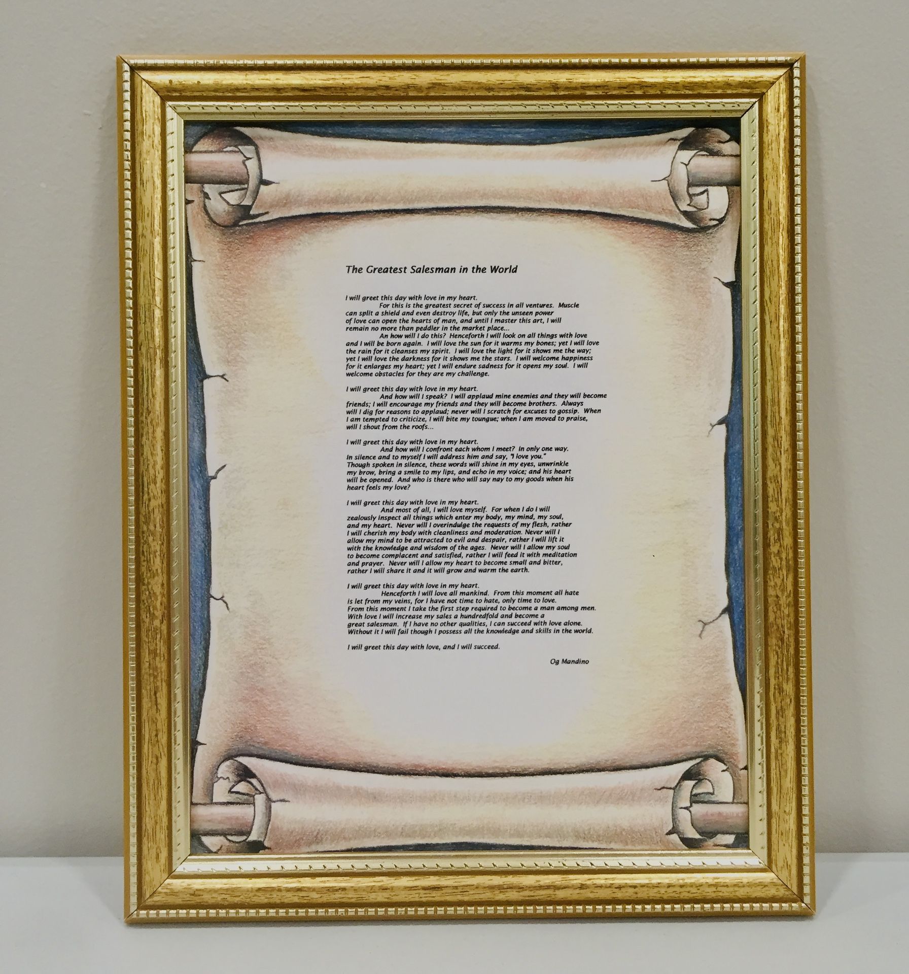“The “The Greatest Salesman in the World” Framed Print