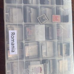 Romania Postage Stamp Collection From 1919 To 1977 Various Years  In Great Shape In Plastic Box And Box Is Plastic Sealed 