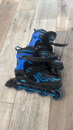 Boys Light-Up Roller Skates Size 5–8 – Blue/Black
