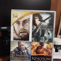Cast Away, The Last Of The Mohicans, Master & Commander, Kingdom Of Heaven DVD