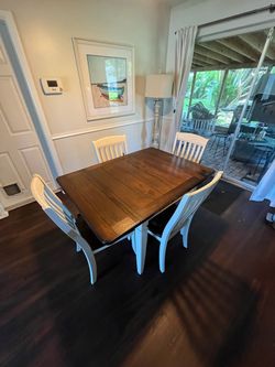 Wood folding dining room table
