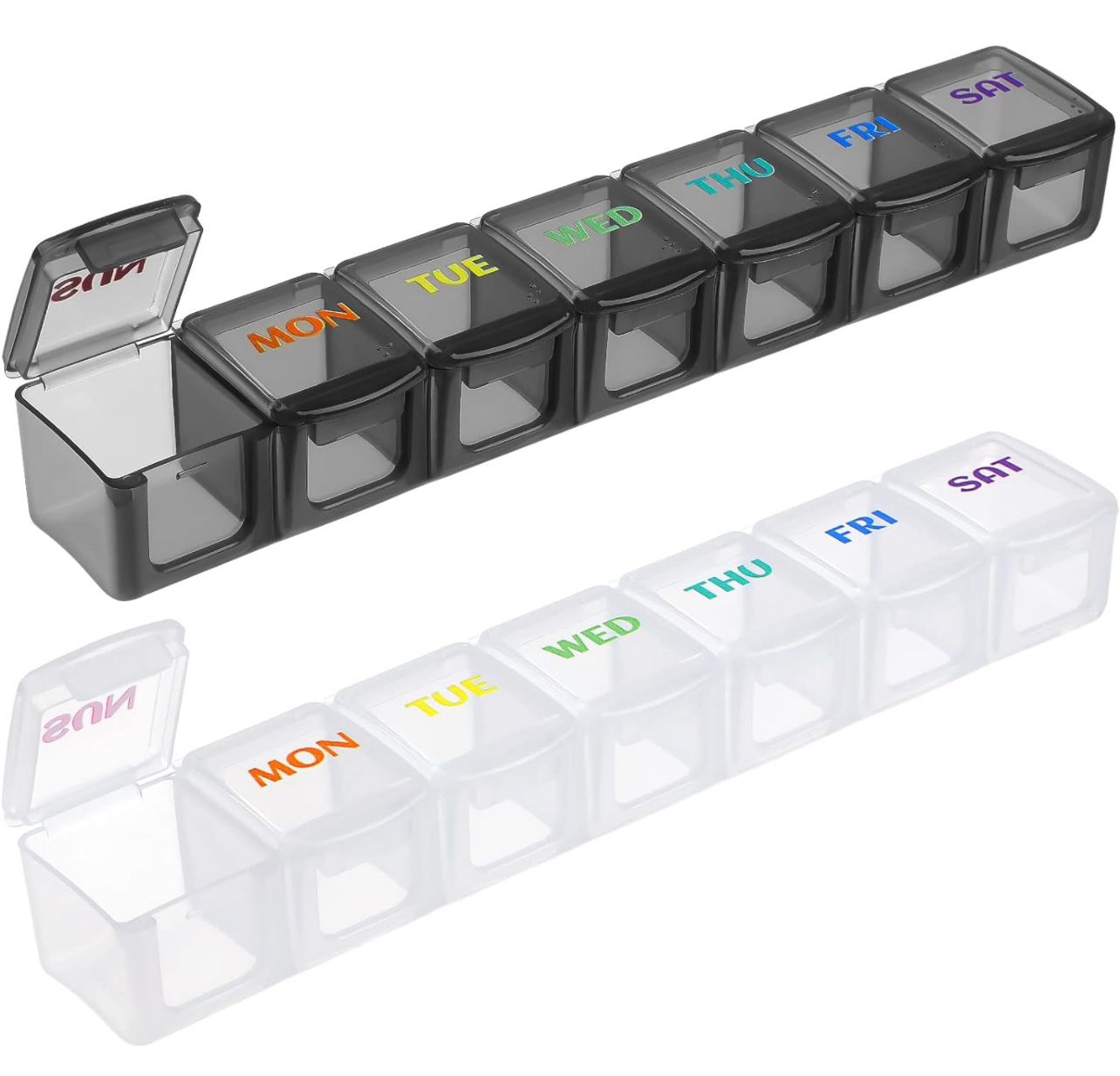 Weekly Travel Pill Organizer Box 7 Days Large Compartments 