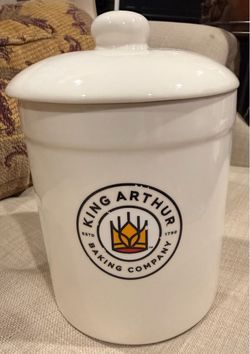 KING ARTHUR Baking Company CHANTAL Sourdough Crock Flour Canister Jar & Lid 1 Qt