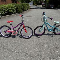Two Schwinn Deelite 20" Kids' Bikes 
