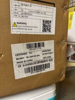 Brand New 2006-2010 Honda Civic Coupe Headlights (Black Housing)