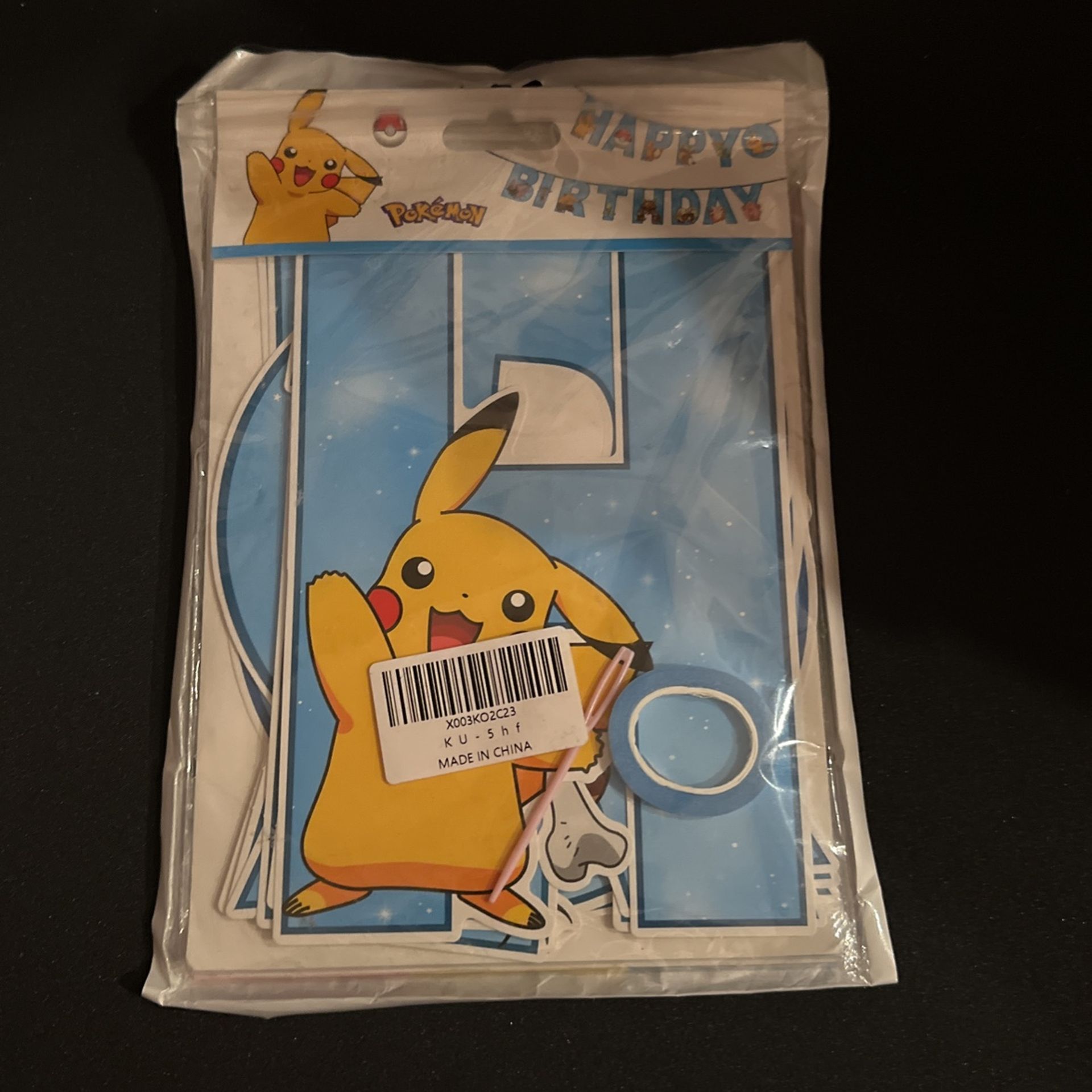 Pokemon Birthday Banner 