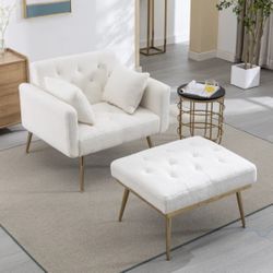 New Boucle Arm Chair With Chaise 