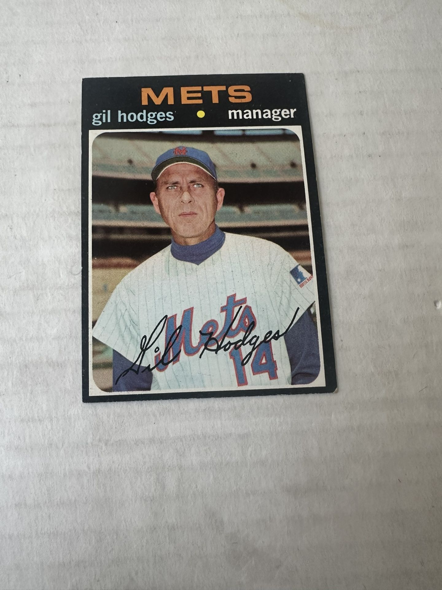 1971 Topps Gil Hodges 183 Baseball Card Ex Mint