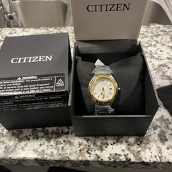 New Women’s Citizen Eco-Drive Watch Silver Tone 35mm 