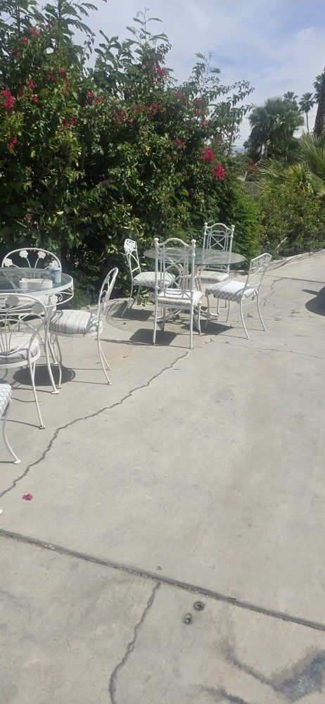 3 Different Sets / Vintage Patio tables And Chairs