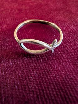 Sterling silver Icthys "Jesus fish" ring