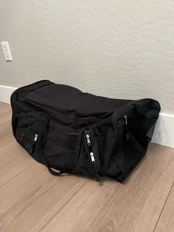 TWO Different Black Duffel Bags- Gym Bags- Carry On Luggage