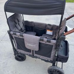 W2~Wonderfold~2seater~Kids~Wagon~with~canopy