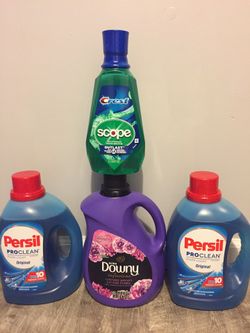 $30 2bottles Persil 100oz 1bottle Downy 120loads 1crest 1litter/ Firm Price and Pick Up Gahanna
