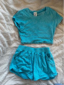 New With Tags Cute Beach Coverup Bundle | Terry Set + Knit Shorts Size Small