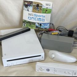Nintendo Wii Video Game Console System RVL-001 Bundle w/ Wii Sports - Tested $110 OBO