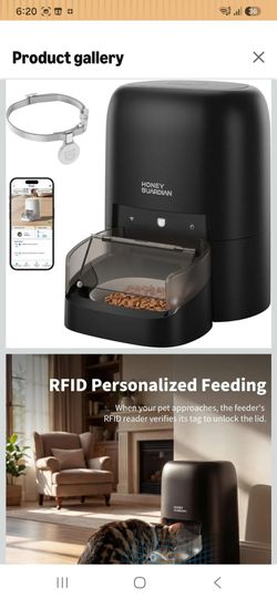 HoneyGuaridan RFID Automatic Cat Feeder with Collar