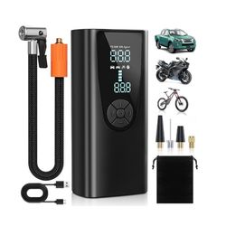 Tire Inflator Portable Air Compressor, 150PSI & 20000mAh Portable Air Pump for Car Tires, 2X Faster Inflation Bike Tire Pump with Tire Pressure Gauge,