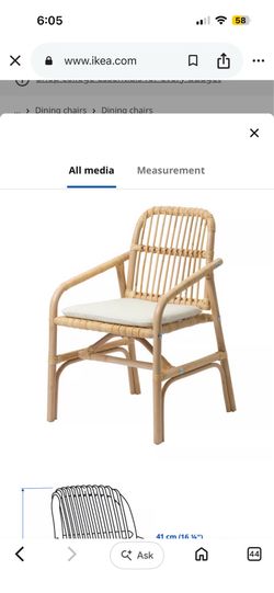 IKEA buskbo rattan chairs- set of 2