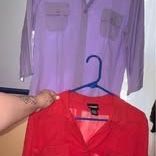 Vintage Notations Womens Medium Silk Shirts lot of 2