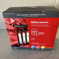 Office Depot Brand Canon CLI-251 Remanufactured Ink Cartridges, New