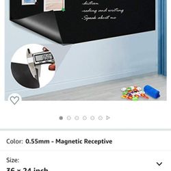 Magnetic Chalkboard Contact Paper, 36" x 24", Self Adhesive Magnetic Blackboard Wallpaper, Chalk Board Wall Sticker, 

