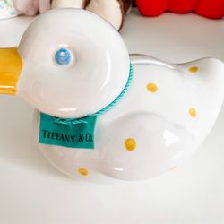 Super Rare Tiffany & Co. Duck Coin Bank Hand Painted Made in Italy