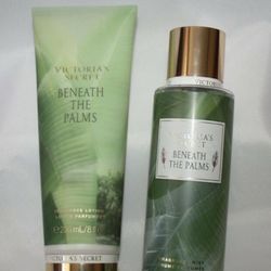 New Victoria's Secret Beneath the Palms Fragrance Lotion 80z & Body Spray 250ml